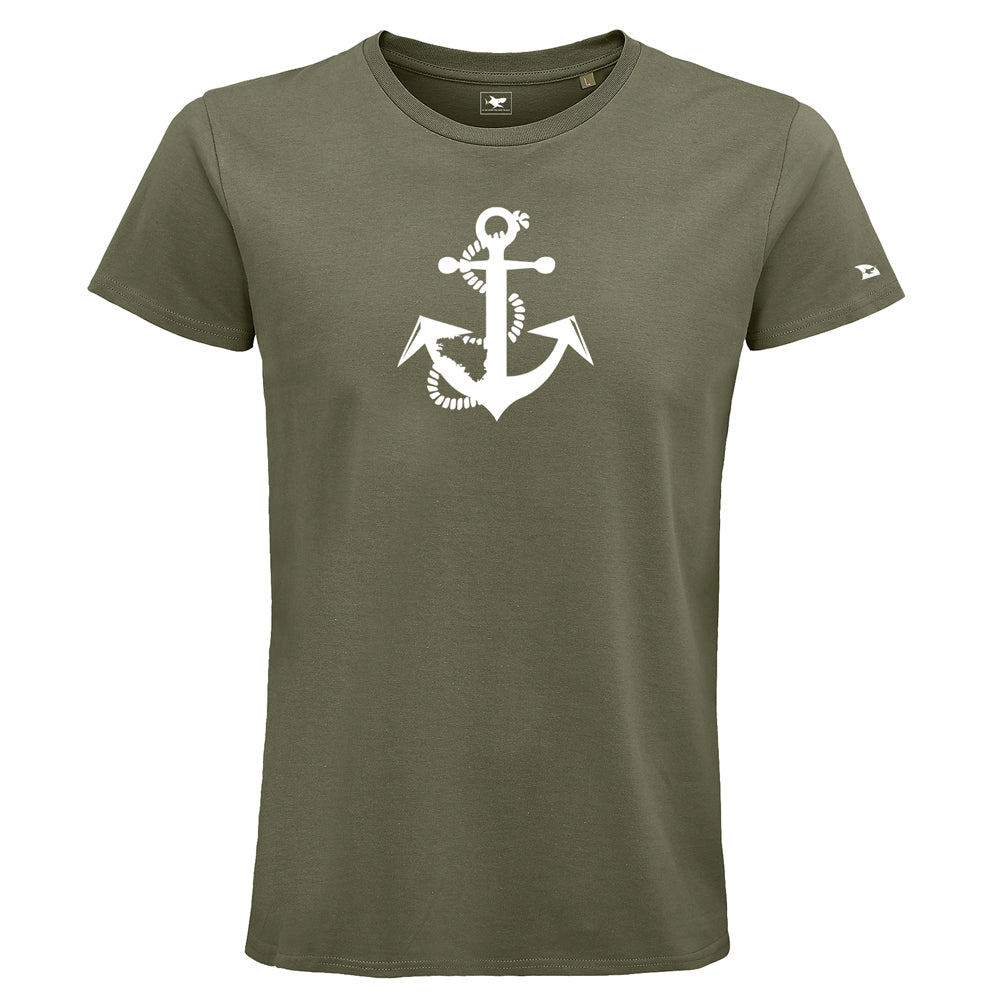 T-shirt Homme Neverless Motif Ancre Maritime Rétro - Coton - Choix De Couleurs (vert, Bleu, Noir, Blanc, Gris) - Neuf Avec étiquettes