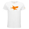 T-shirt homme requin orange blanc