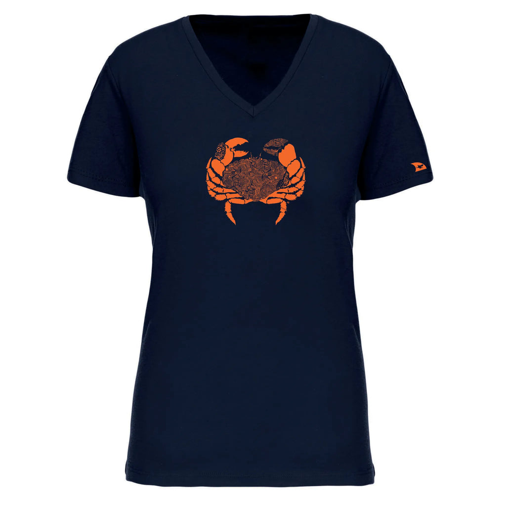 T-shirt surdimensionné à col en V pour femme Fanatics bleu marine/graphite Boston Red Sox Race To Win