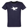 T-shirt homme bleu marine requin motif blanc- Je dévore ma Bretagne