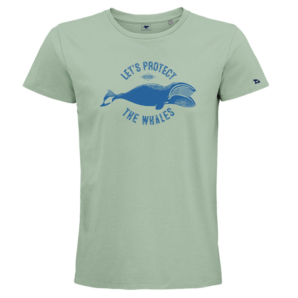 T-shirt homme Let's protect the whales baleine franche