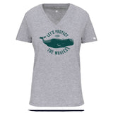 T-shirt femme Let's protect the whales cachalot