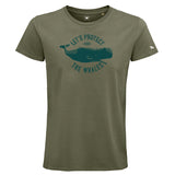 T-shirt homme Let's protect the whales cachalot