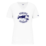 T-shirt femme col V homard dévoreur