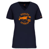 T-shirt femme col V homard dévoreur