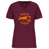 T-shirt femme col V homard dévoreur