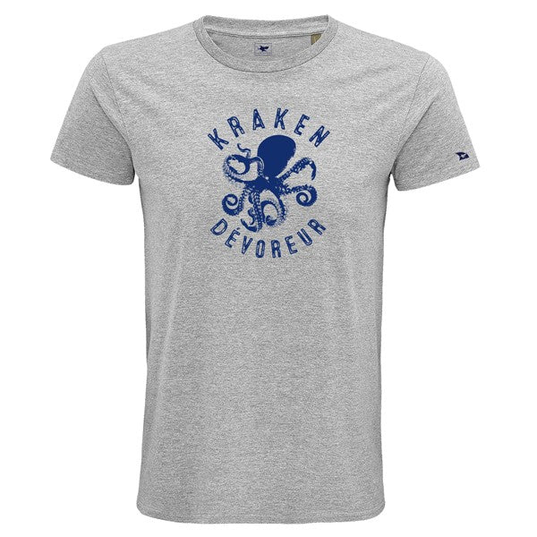 T-shirt homme poulpe Kraken dévoreur