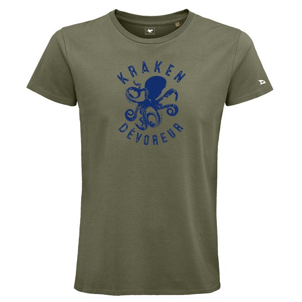 T-shirt homme poulpe Kraken dévoreur