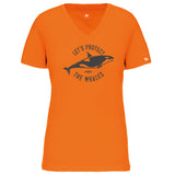 T-shirt femme Let's protect the whales orque épaulard