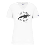 T-shirt femme Let's protect the whales orque épaulard