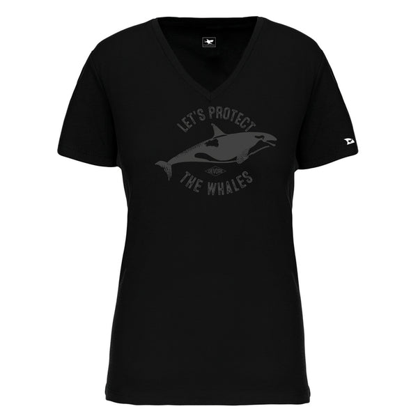 T-shirt femme Let's protect the whales orque épaulard