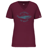 T-shirt femme Let's protect the whales rorqual du nord