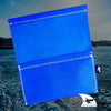 pochette de rangement pour masque barrière - tissu acrylique de sac de voile - bleu - 12cm par 22 cm - 15 euros - Marque Je dévore ma Bretagne - Fabriqué en France - Made in France