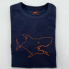 sweat shirt navy blue shark motive