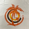 T-shirt BLANC PALMIER ORANGE - Col rond - Homme