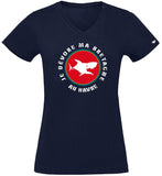 T-Shirt Homme - Taille XXL - villes de Bretagne et du Monde - Bleu Marine - Homme - Je dévore ma Bretagne à Havre