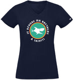 T-Shirt Femme - Taille XXL - villes de Bretagne et du Monde - Bleu Marine - Je dévore ma Bretagne à Taihiti