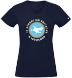 T-Shirt Femme - Taille XL - villes de Bretagne et du Monde - Bleu Marine - Je dévore ma Bretagne à Trevignon