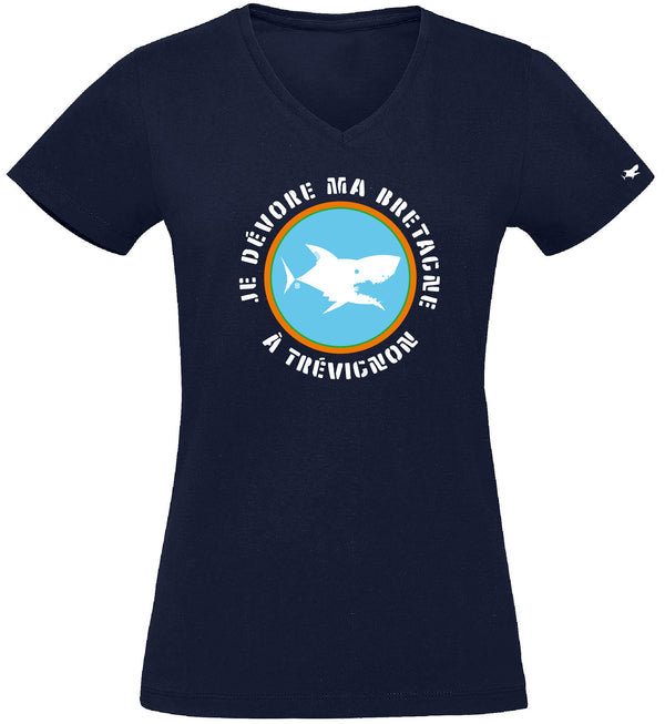 T-Shirt Homme - Taille S - villes de Bretagne et du Monde - Bleu Marine - Homme - Je dévore ma Bretagne à Trevignon