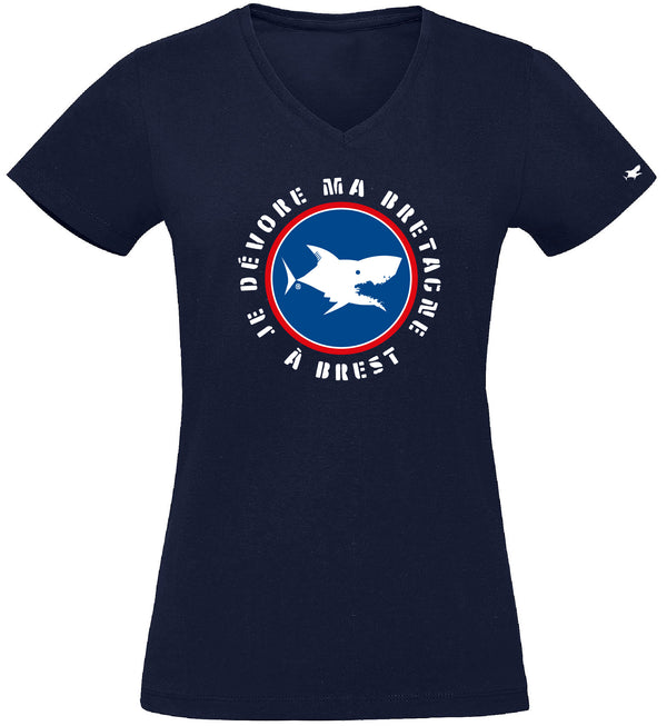 T-Shirt Homme - Taille S - villes de Bretagne et du Monde - Bleu Marine - Homme - Je dévore ma Bretagne à Brest