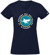 T-Shirt Femme - Taille S - villes de Bretagne et du Monde - Bleu Marine - Je dévore ma Bretagne à Cléguer