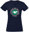T-Shirt Femme - Taille M - villes de Bretagne et du Monde - Bleu Marine - Je dévore ma Bretagne à Étel