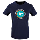 T-Shirt Femme - Taille L - villes de Bretagne et du Monde - Bleu Marine - Je dévore ma Bretagne àGuidel