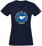 T-Shirt Femme - Taille XXL - villes de Bretagne et du Monde - Bleu Marine - Je dévore ma Bretagne à Kérity