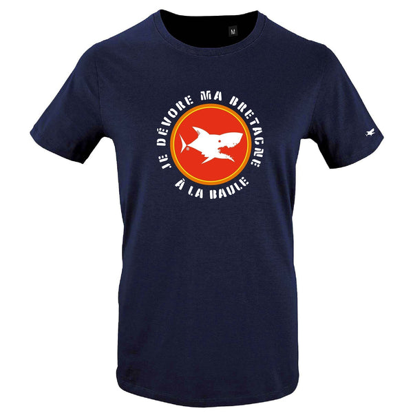 T-Shirt Enfant - Taille 10 ans - villes de Bretagne et du Monde - Bleu Marine - Je dévore ma Bretagne à La Baule