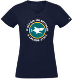 T-Shirt Femme - Taille S - villes de Bretagne et du Monde - Bleu Marine - Je dévore ma Bretagne à  Larmor Plage