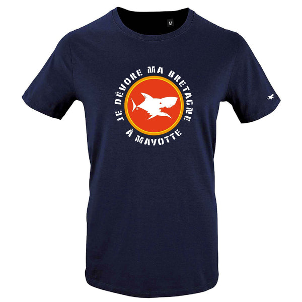 T-Shirt Homme - Taille XXL - villes de Bretagne et du Monde - Bleu Marine - Homme - Je dévore ma Bretagne à Mayotte