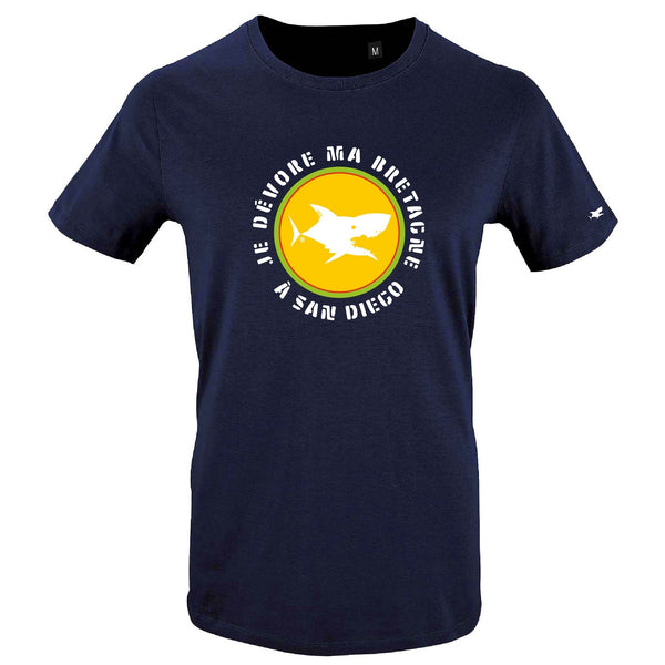T-Shirt Enfant - Taille 4 ans - villes de Bretagne et du Monde - Bleu Marine - Je dévore ma Bretagne à San Diego