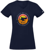 T-Shirt Femme - Taille M - villes de Bretagne et du Monde - Bleu Marine - Je dévore ma Bretagne à San Francisco