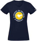 T-Shirt Femme - Taille M - villes de Bretagne et du Monde - Bleu Marine - Je dévore ma Bretagne à  Pornichet