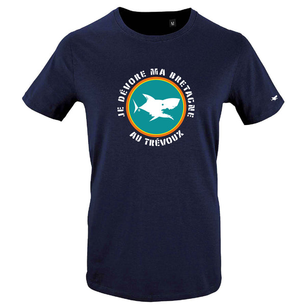 T-Shirt Homme - Taille M - villes de Bretagne et du Monde - Bleu Marine - Homme - Je dévore ma Bretagne au  Trévoux
