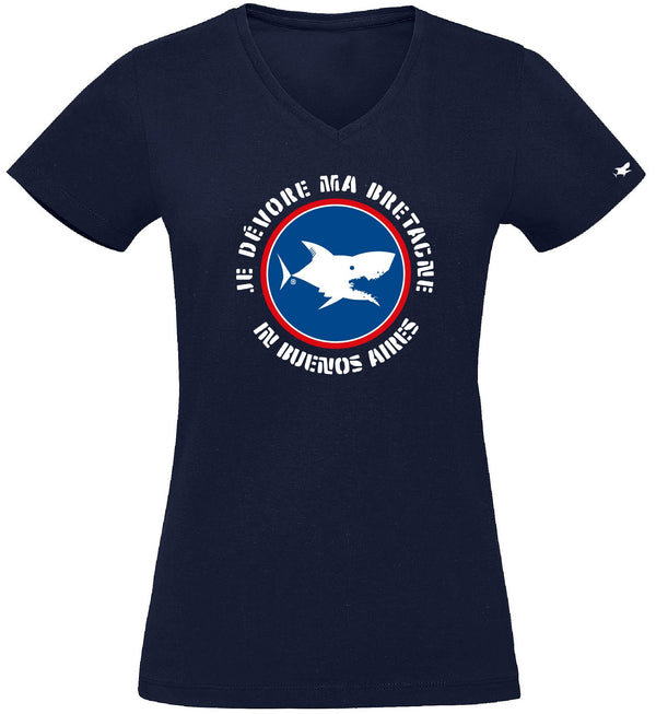 T-Shirt Enfant - Taille 2 ans - villes de Bretagne et du Monde - Bleu Marine - Je dévore ma Bretagne à Buenos Aires