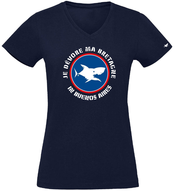 T-Shirt Enfant - Taille 4 ans - villes de Bretagne et du Monde - Bleu Marine - Je dévore ma Bretagne à Buenos Aires
