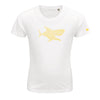 T-shirt enfant blanc requin jaune