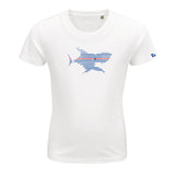 T-shirt enfant blanc requin mariniere
