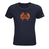 T-shirt enfant bleu marine crabe