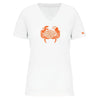 T-shirt femme blanc crabe