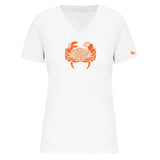 T-shirt femme blanc crabe