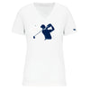 T-shirt femme blanc golfeur