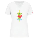 T-shirt femme blanc Surf Club