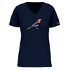 T-shirt femme bleu oiseau