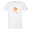 T-shirt homme blanc chat