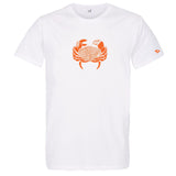 T-shirt homme blanc crabe
