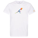 T-shirt homme blanc oiseau