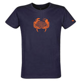 T-shirt homme bleu marine crabe