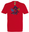 T-shirt Rouge DRAGON - Col Rond - Homme